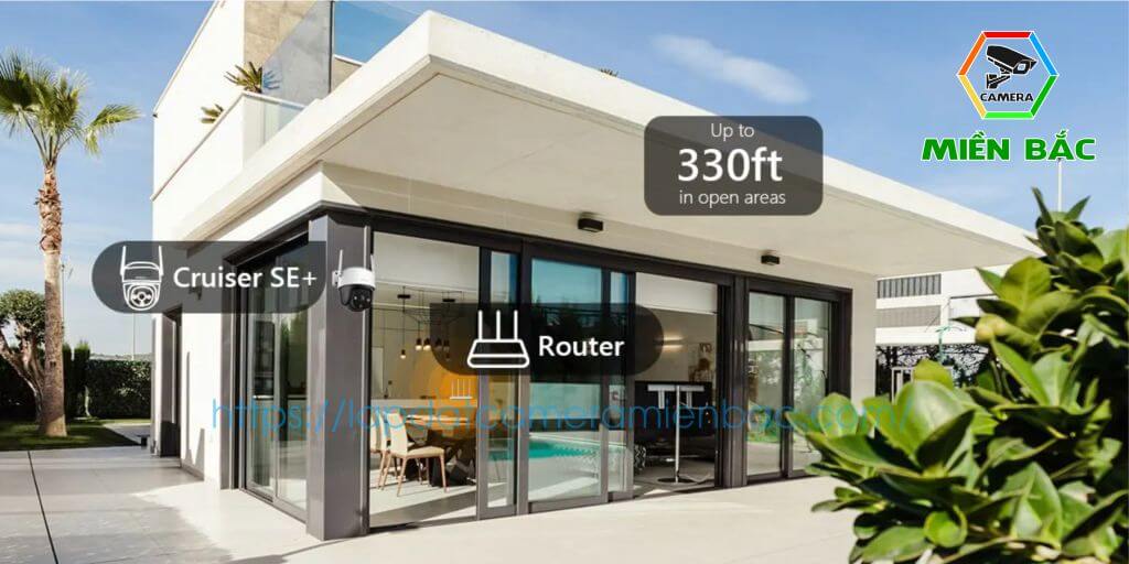 Ăng-ten-kép cho IPC-S21FEP kết nối WiFi đến 100m