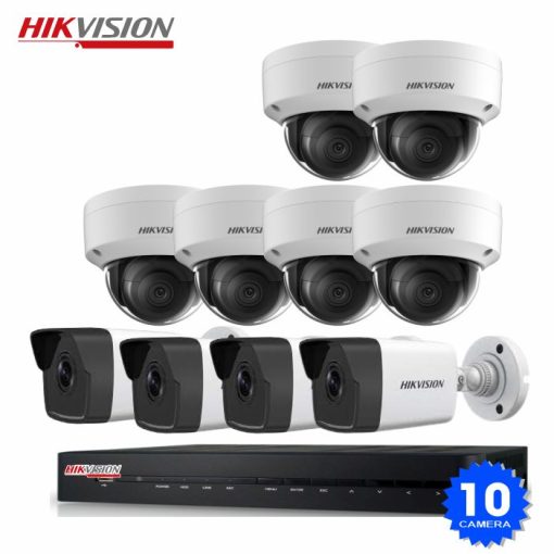 bộ 10 mắt camera ip hikvision 2m