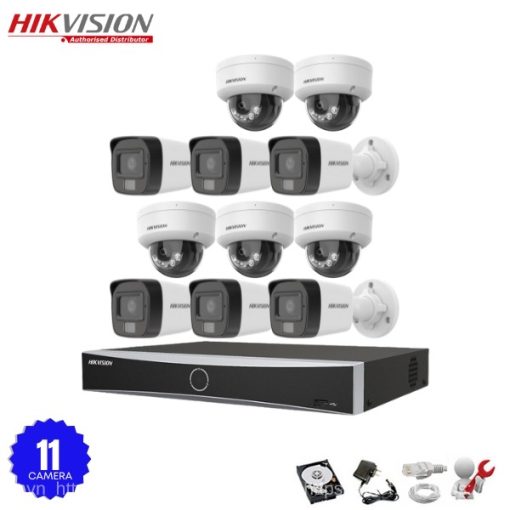 Bộ 11 Camera IP Hikvision 2.0MP có Mic