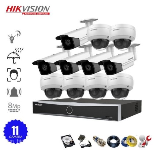 Bộ 11 Camera IP POE Hikvision 8.0MP