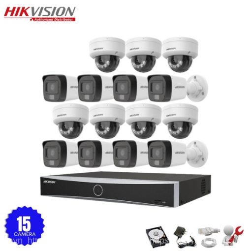 Bộ 15 Camera IP Hikvision 2.0MP có Mic