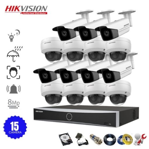 Bộ 15 Camera IP POE Hikvision 8.0MP