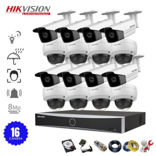 Bộ 16 Camera IP POE Hikvision 8.0MP