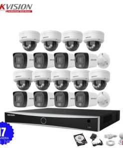 Bộ 17 Camera IP Hikvision 2.0MP có Mic