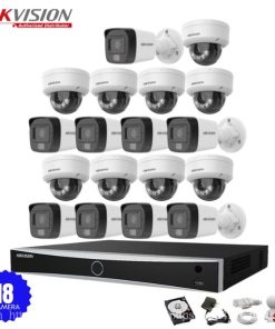 Bộ 18 Camera IP Hikvision 2.0MP có Mic