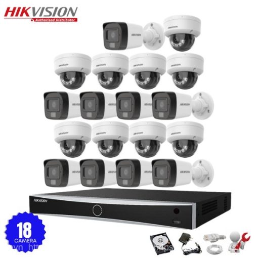 Bộ 18 Camera IP Hikvision 2.0MP có Mic