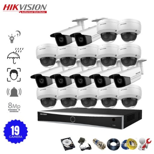 Bộ 19 Camera IP POE Hikvision 8.0MP