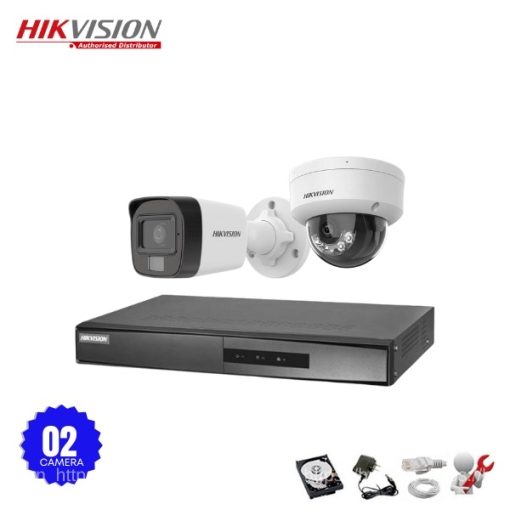 Bộ 2 Camera IP Hikvision 2.0MP có Mic thu âm