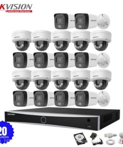 Bộ 20 Camera IP Hikvision 2.0MP có Mic