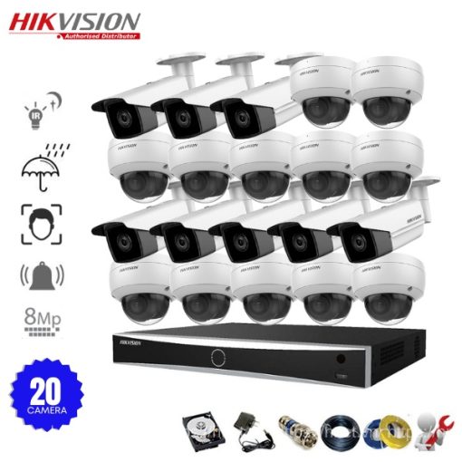 Bộ 20 Camera IP POE Hikvision 8.0MP