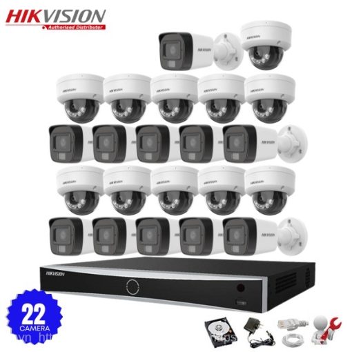 Bộ 22 Camera IP Hikvision 2.0MP có Mic