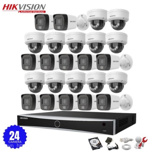 Bộ 24 Camera IP Hikvision 2.0MP có Mic