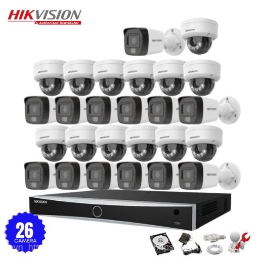 Bộ 26 Camera IP Hikvision 2.0MP có Mic