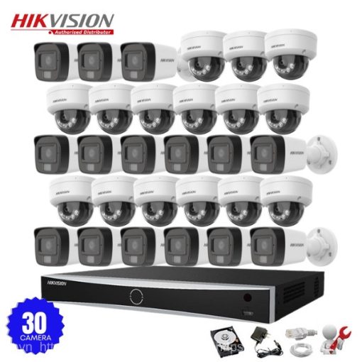 Bộ 30 camera IP Hikvision 2.0MP có Mic