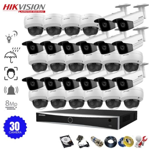 Bộ 30 Camera IP POE Hikvision 8.0MP