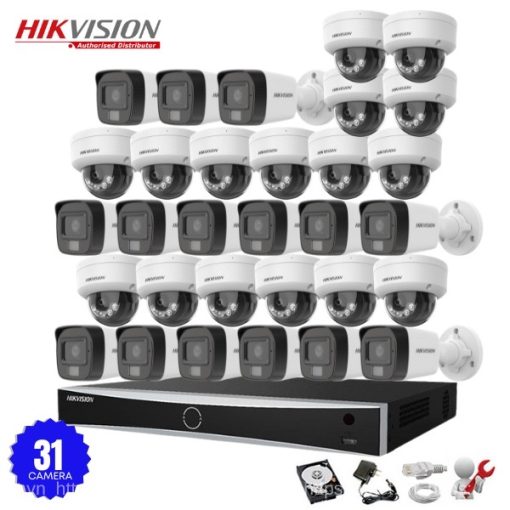 Bộ 31 camera IP Hikvision 2.0MP có Mic