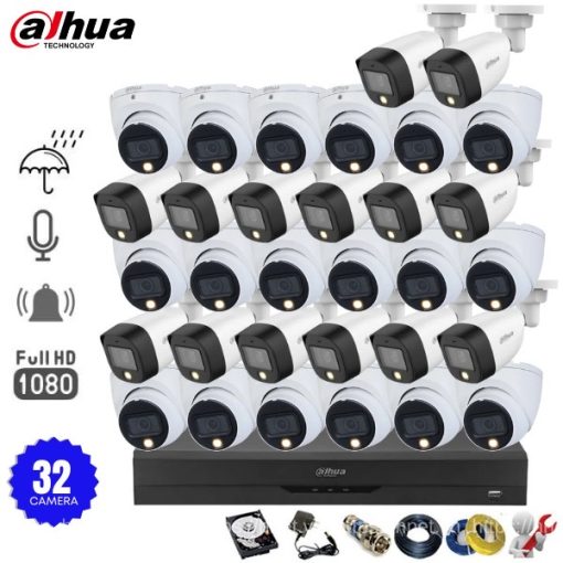 Bộ 32 Camera Có Mic Thu Âm Dahua