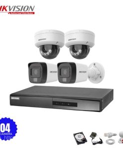 Bộ 4 Camera IP Hikvision 2.0MP có Mic thu âm