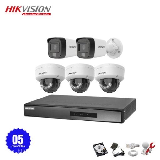 Bộ 5 Camera IP Hikvision 2.0MP có Mic