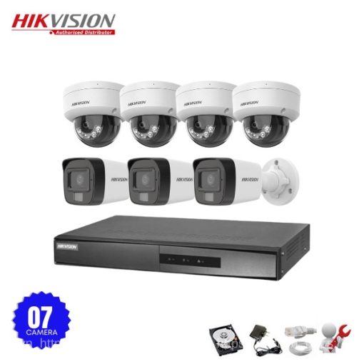 Bộ 7 Camera IP Hikvision 2.0MP có Mic