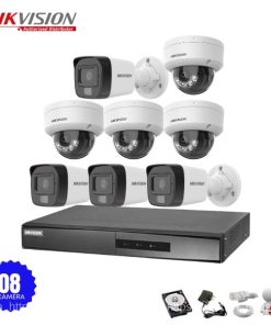 Bộ 8 Camera IP Hikvision 2.0MP có Mic