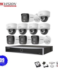 Bộ 9 Camera IP Hikvision 2.0MP có Mic