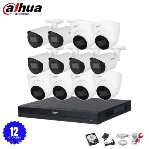 Bộ 12 Camera IP Dahua 8.0MP Ultra HD 4K