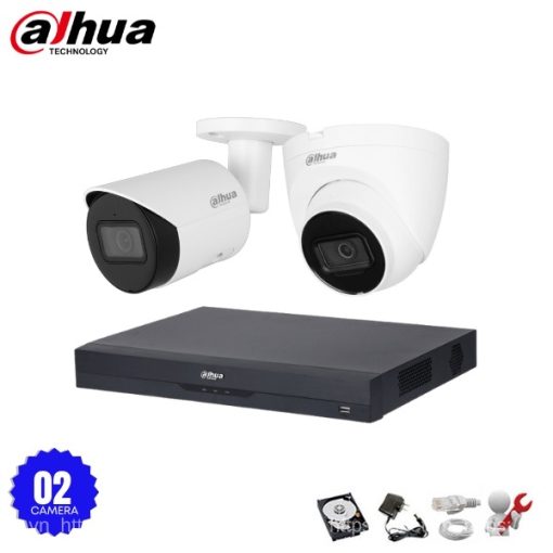 Bộ 2 Camera IP Dahua 8.0MP Ultra HD 4K