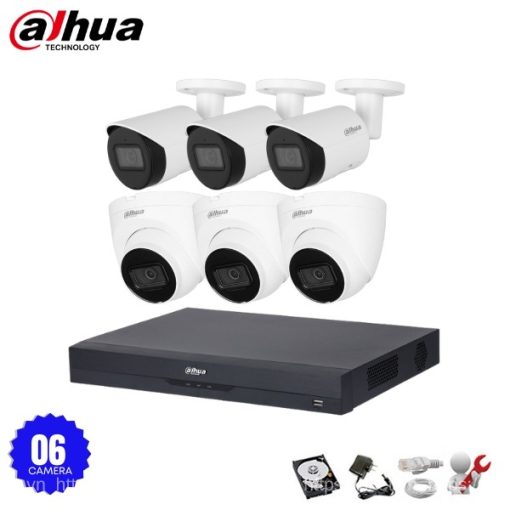 Bộ 6 Camera IP Dahua 8.0MP Ultra HD 4K