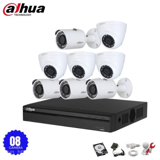 Bộ 8 Camera IP Dahua 4.0MP Quad HD 2K+