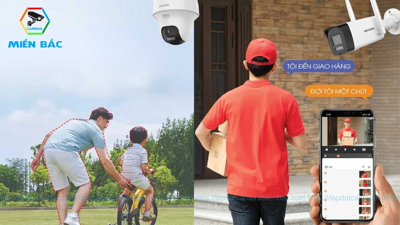 Bộ KIT WiFi 1 camera 2MP – Mix Camera Trong Nhà Và Ngoài Trời 4 Camera trong bộ KIT cung cấp các tính năng giám sát thông minh