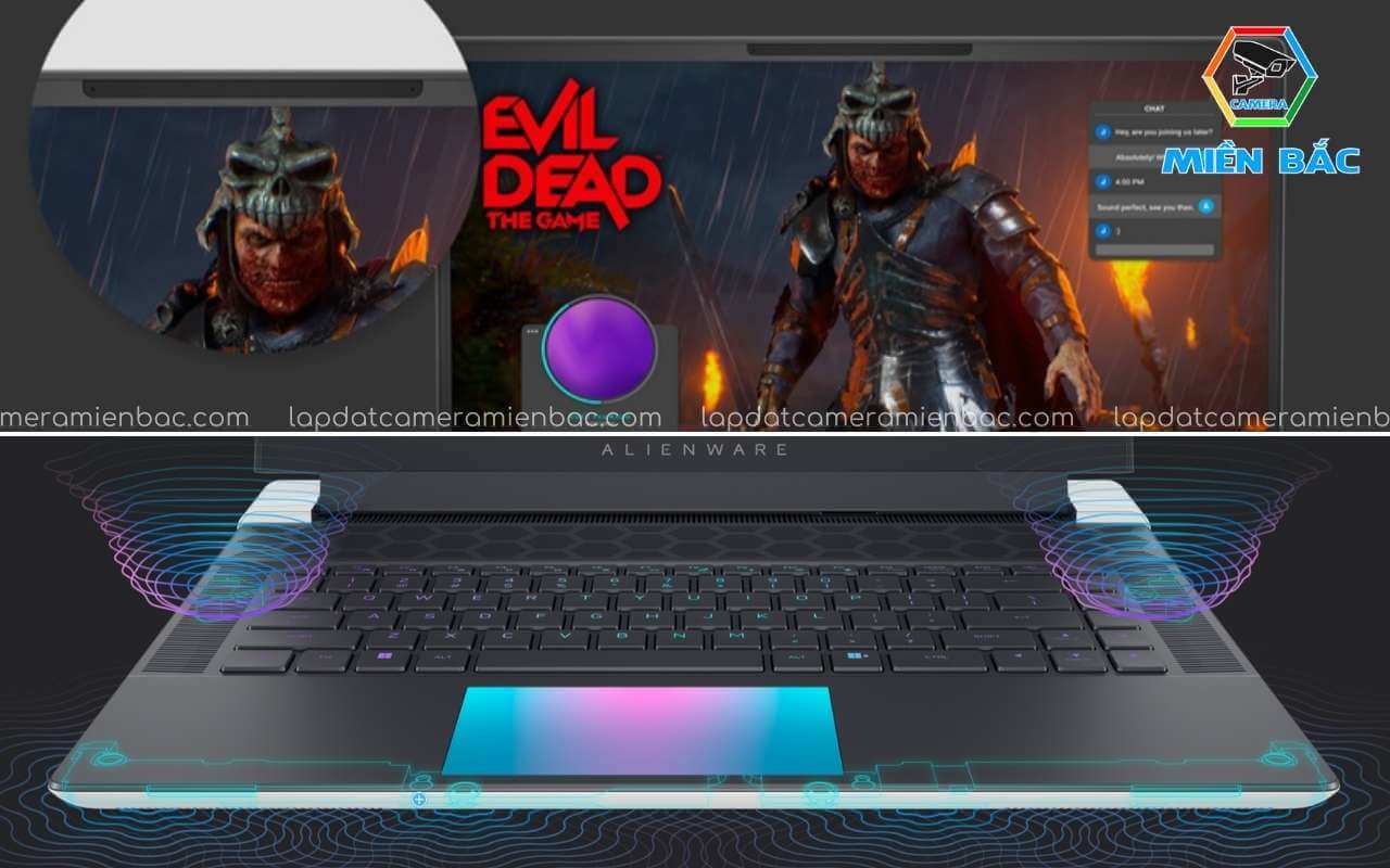 Laptop Dell Alienware x16 Core I7 - 13620H 10 Dell Alienware X16 trang bị âm thanh và camera cao cấp