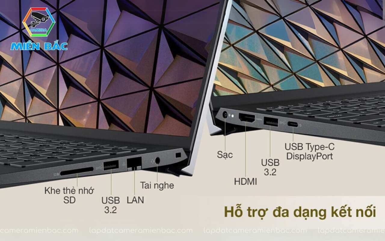 Laptop Vostro 5510 trang bị nhiều cổng kết nối cho người sử dụng
